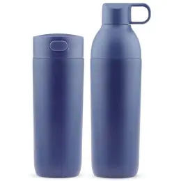 Ruvo Change Zero 2-in-1 Modular Hydration Gift Set Navy Display